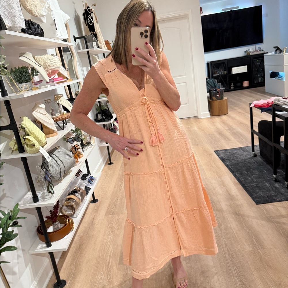 RD Style Pink Sleeveless V-Neck Sundress